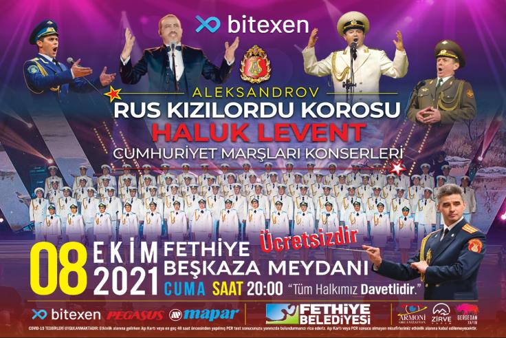 Kızılordu Korosu ve Haluk Levent 8 Ekim’de Fethiye’de