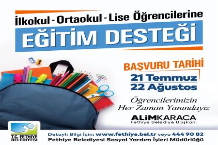 Belediyemizden Öğrencilere Eğitim Desteği