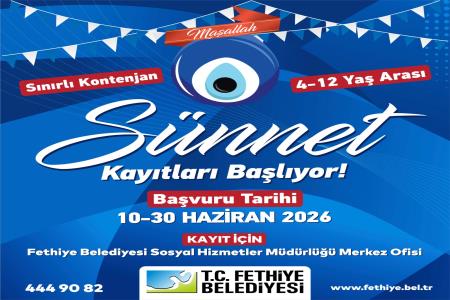 Fethiye Belediyesi Ücretsiz Sünnet Desteği Başvuruları Başlıyor